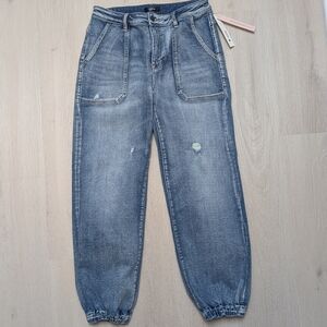 Aqua Blue Denim Jogger Jeans - Size 29 NWT